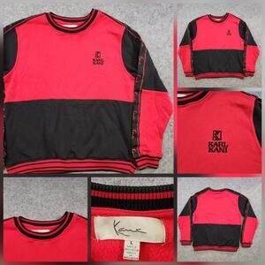 VTG Y2K Karl Kani Sweatshirt Mens Large Crewneck Pullover Embroidered Streetwear